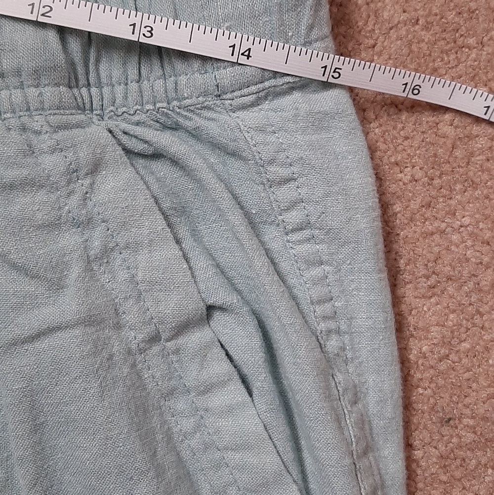 PATAGONIA GREEN-BLUE WOMEN'S ISLAND HEMP BEACH PANTS (M) - Picture 6 of 10